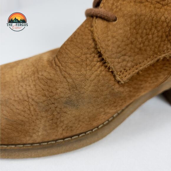 Lucky Brand Tamela Boots Lace Up Tan Nubuck Low Block Heel Bootie Women Size 9.5 - Picture 10 of 12